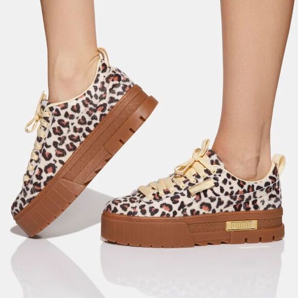 Puma Mayze Leopard Print Sneaker Shoe Platform Sneakers Size 7 - Picture 10 of 10